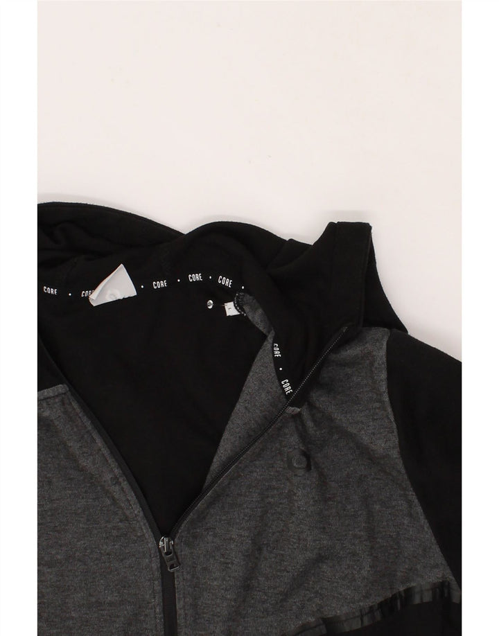 JACK & JONES Mens Zip Hoodie Sweater Large Black Polyester Vintage Jack & Jones and Second-Hand Jack & Jones from Messina Hembry 