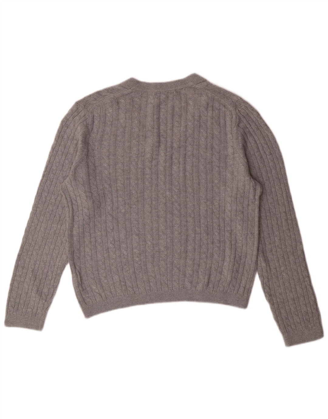 TOMMY HILFIGER Womens V-Neck Jumper Sweater UK 12 Medium Grey Nylon