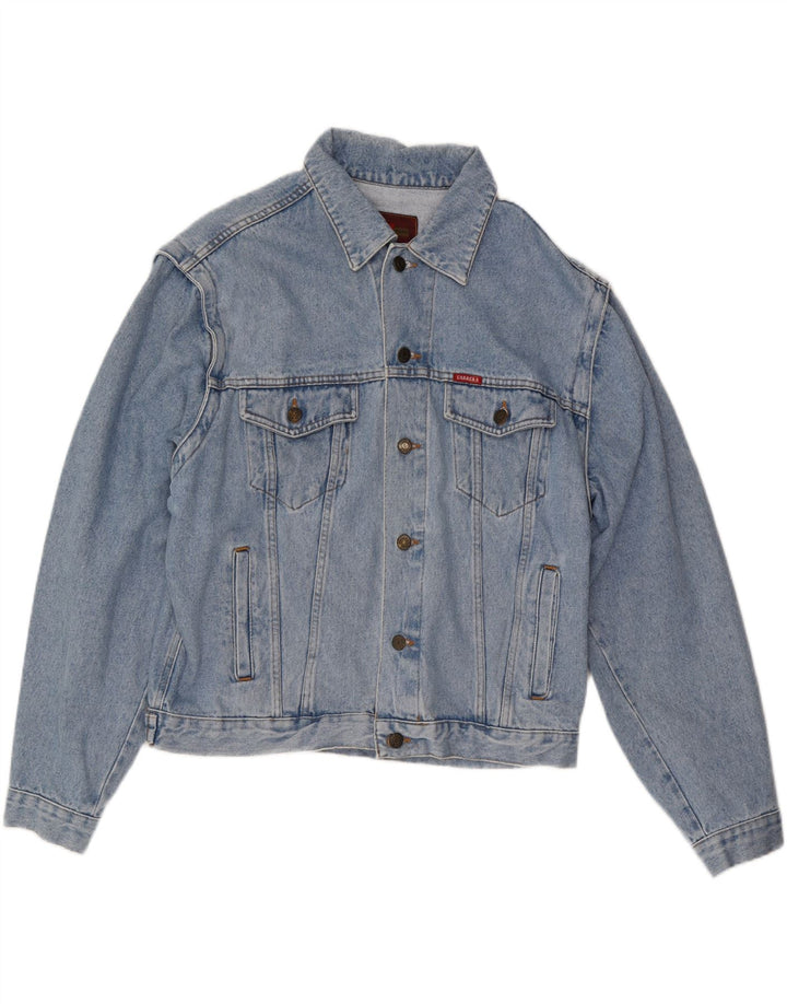 CARRERA Mens Denim Jacket UK 40 Large Blue Cotton