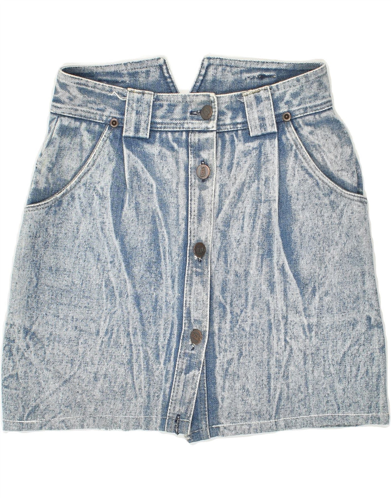 VINTAGE Womens Denim Skirt W25 XS Blue | Vintage Vintage | Thrift | Second-Hand Vintage | Used Clothing | Messina Hembry 