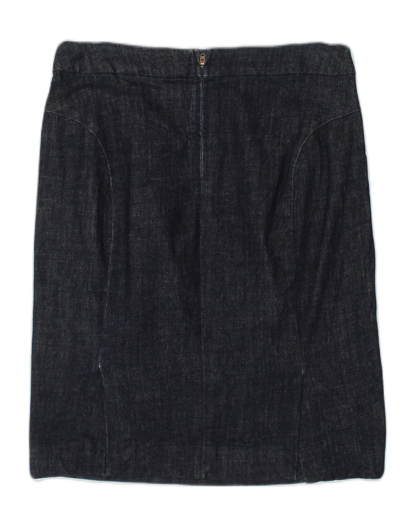 J. CREW Womens Denim Skirt US 8 Medium W32 Navy Blue Cotton | Vintage J. Crew | Thrift | Second-Hand J. Crew | Used Clothing | Messina Hembry 