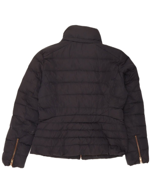 Zara Womens Padded Jacket UK 14 Large Navy Blue