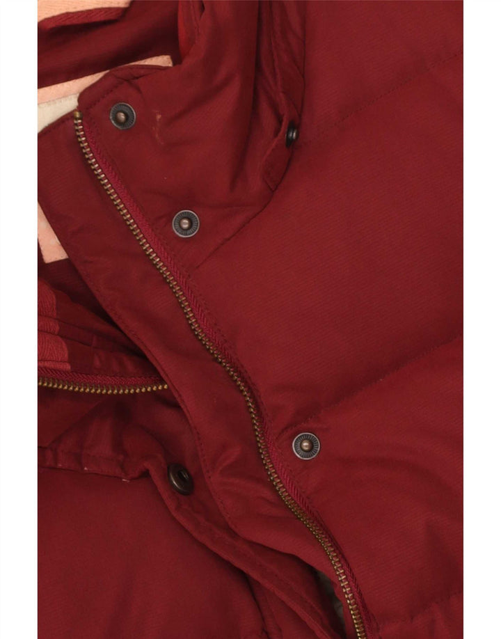 Fat Face Womens Padded Gilet UK 14 Large Maroon Polyester