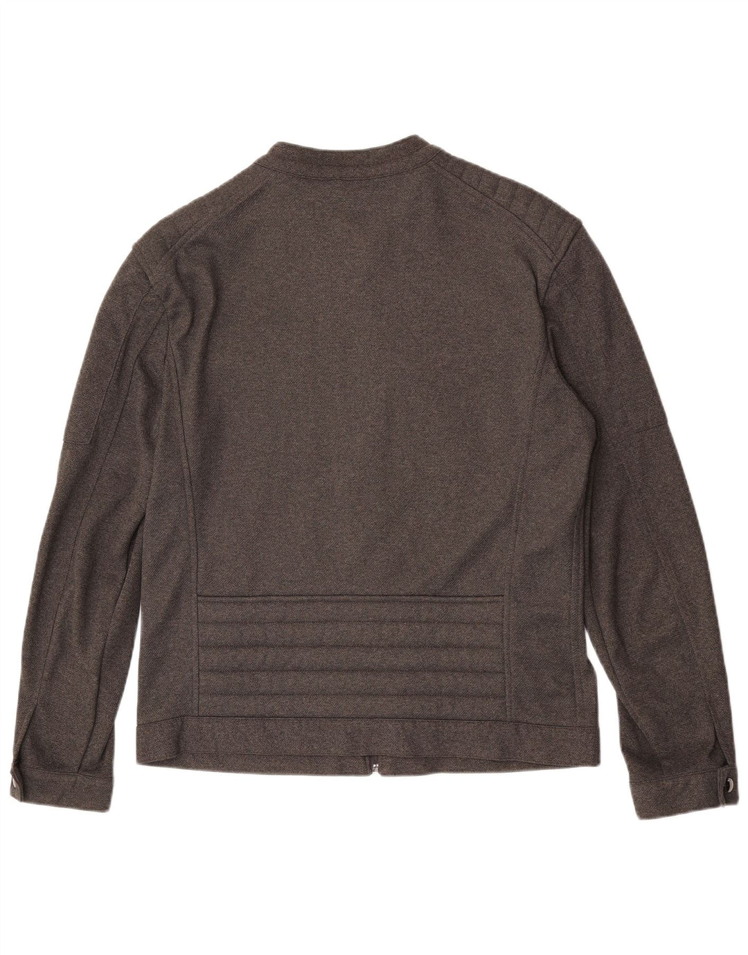 Zara Mens Zip Quilted Bomber Jacket UK 40 Large Grey