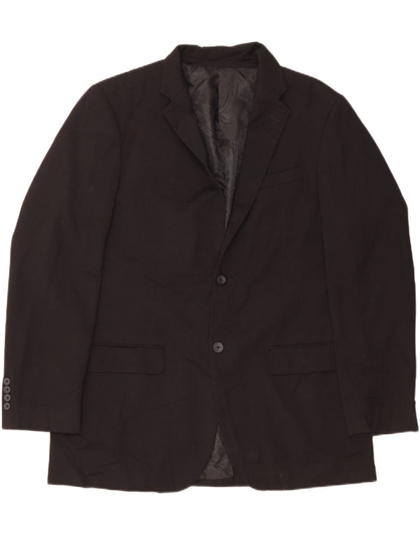 DOCKERS Mens 2 Button Blazer Jacket UK 42 XL Black Polyester