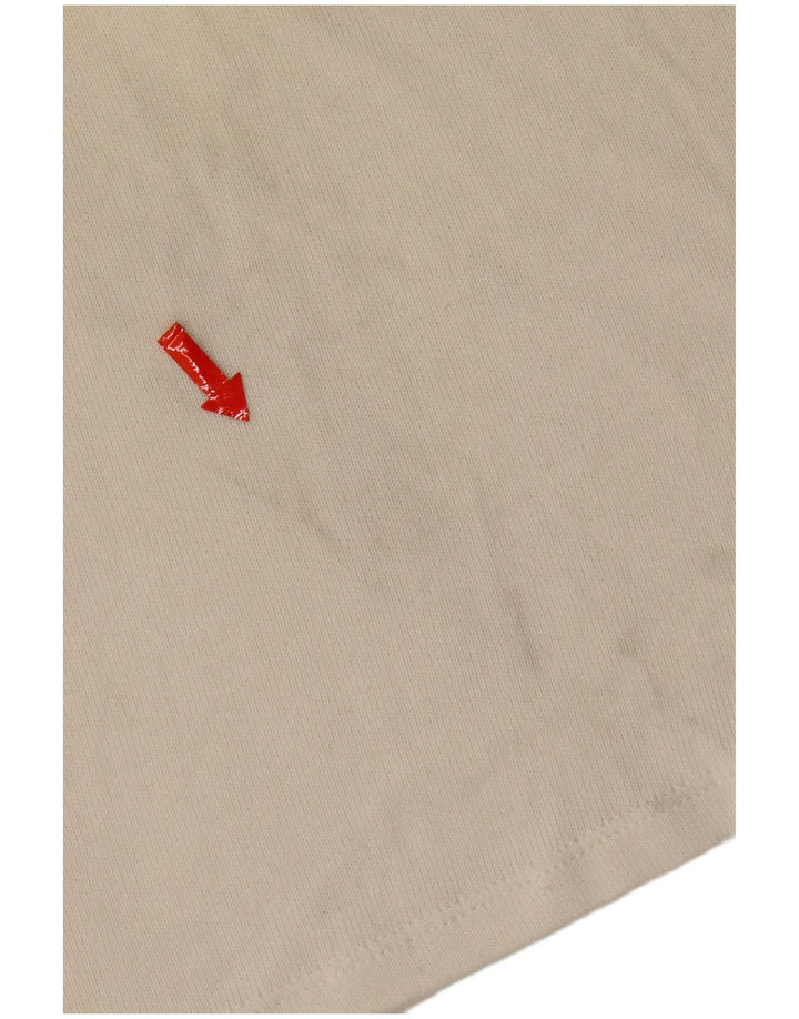 Zara Womens Top 3/4 Sleeve UK 14 Large White Cotton