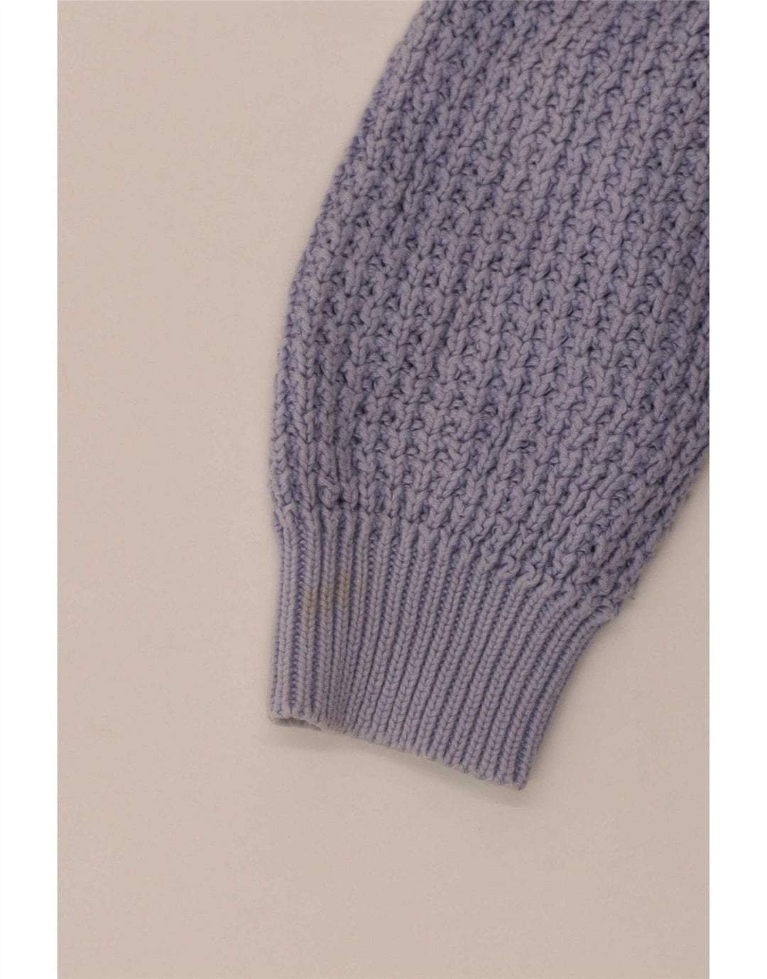 Marks & Spencer Womens Crop Crew Neck Jumper Sweater UK 16 Large Blue