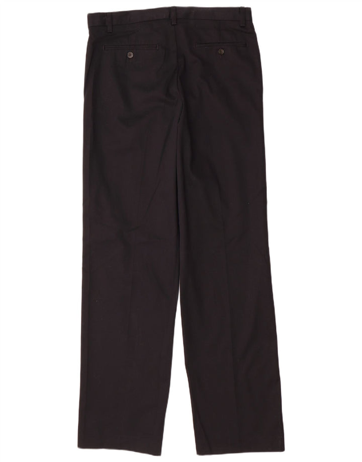 EDDIE BAUER Mens Straight Chino Trousers W32 L34 Black Cotton