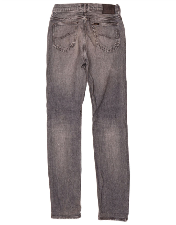 Lee Womens Rider Slim Jeans W28 L32 Grey Cotton