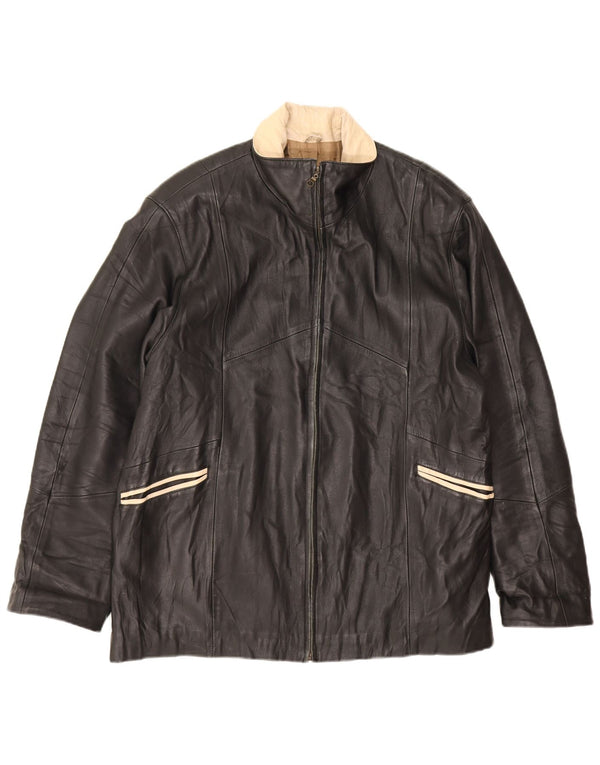 Vintage Mens Leather Jacket UK 40 Large Black