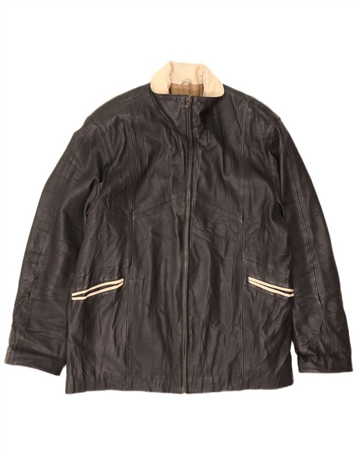Vintage Mens Leather Jacket UK 40 Large Black