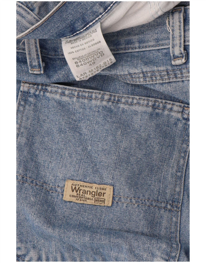 WRANGLER Mens Cargo Denim Shorts W40 XL Blue Cotton
