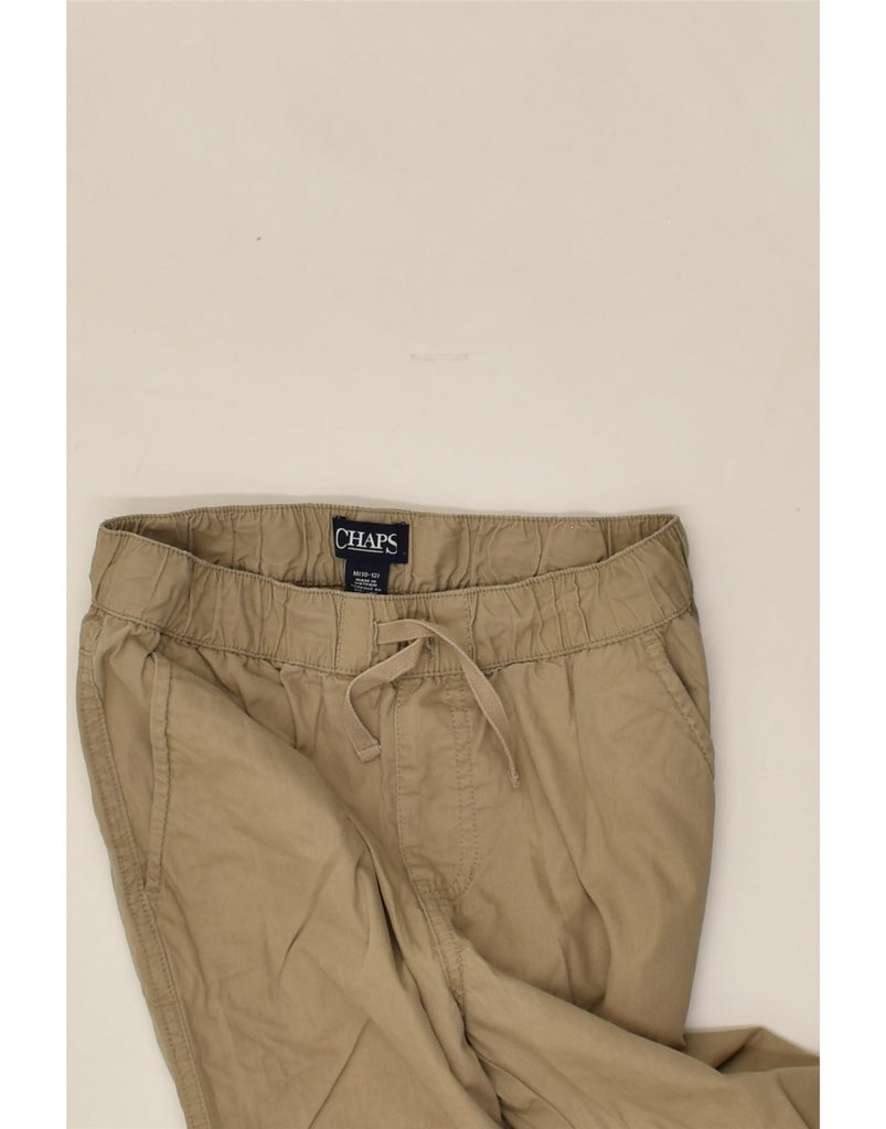 CHAPS Boys Straight Cargo Trousers 10-11 Years Medium W24 L26 Beige Cotton | Vintage Chaps | Thrift | Second-Hand Chaps | Used Clothing | Messina Hembry 