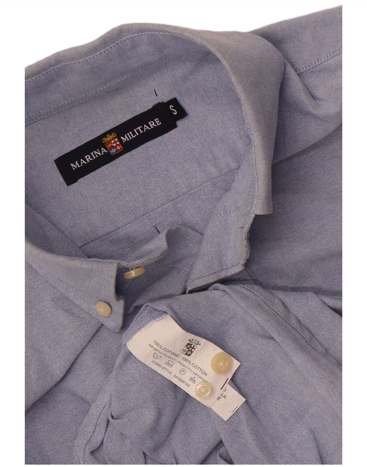 Marina Militare Mens Shirt Small Blue Cotton