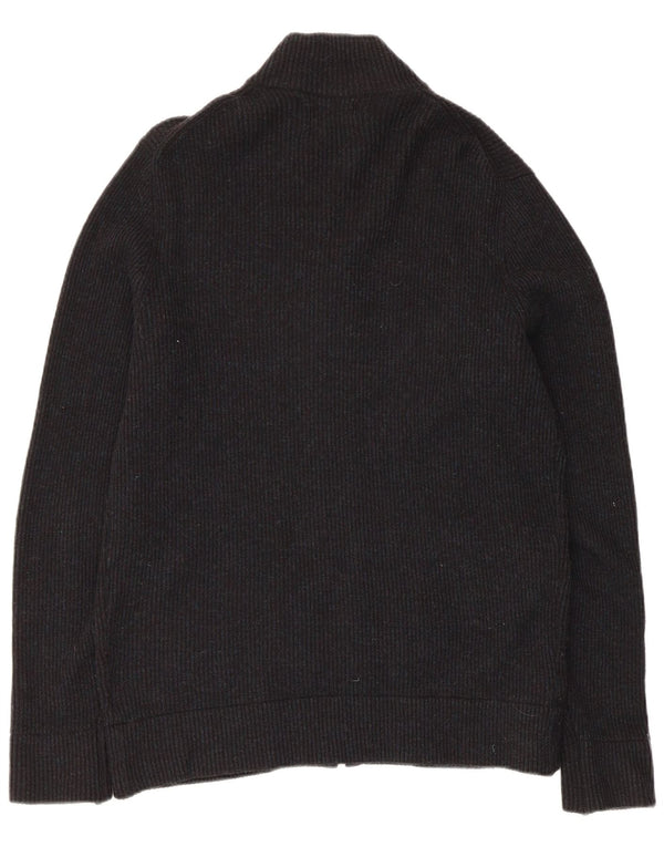 Marks & Spencer Mens Cardigan Sweater Medium Black Wool