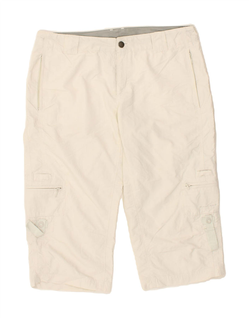COLUMBIA Womens Titanium Bermuda Cargo Shorts UK 12 Medium W32  Off White Vintage Columbia and Second-Hand Columbia from Messina Hembry 