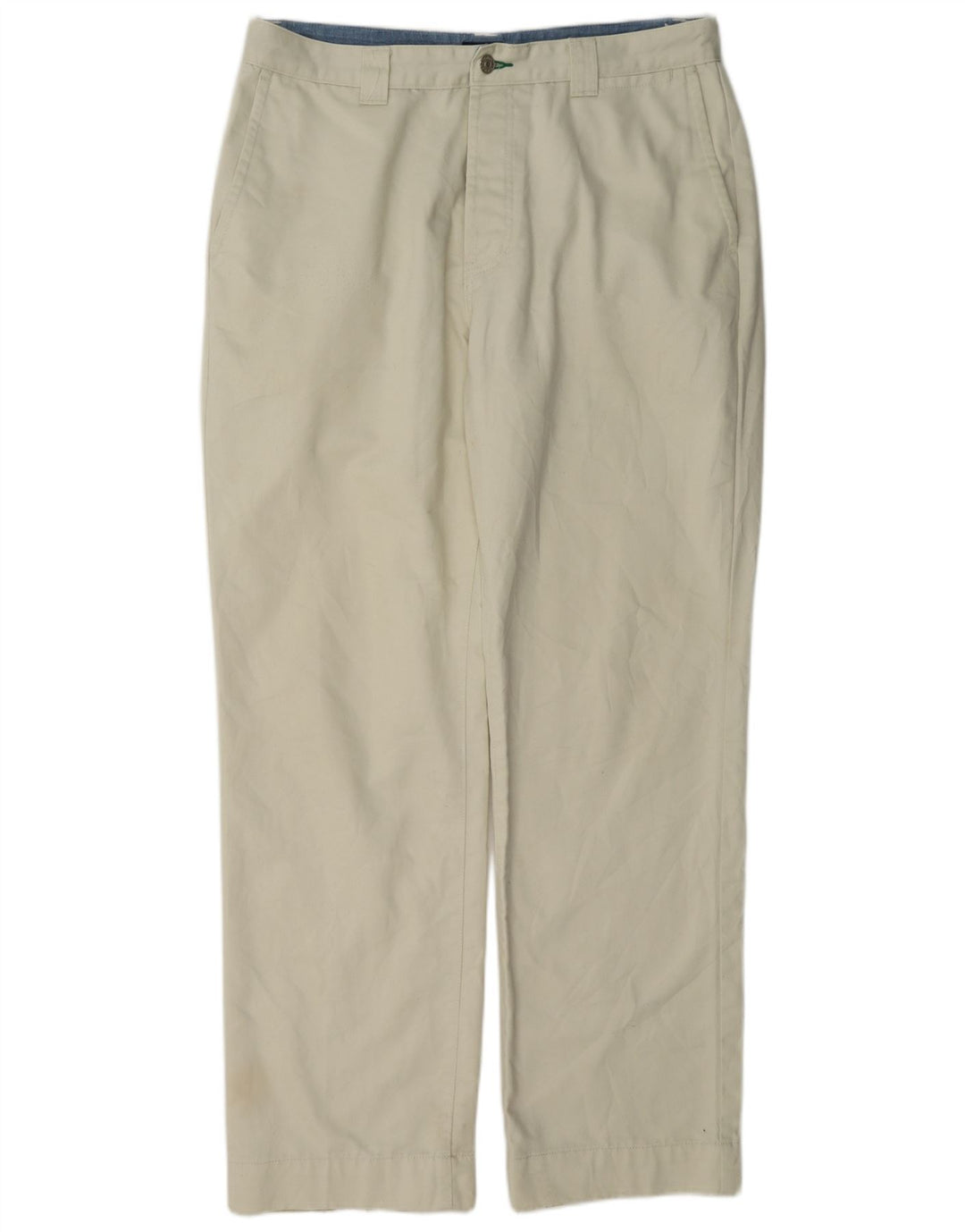 Tommy Hilfiger Mens Straight Chino Trousers W36 L34 Green Polyester