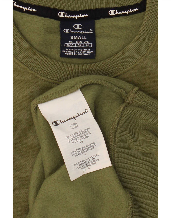 Champion Mens Sweatshirt Jumper Small Khaki Cotton