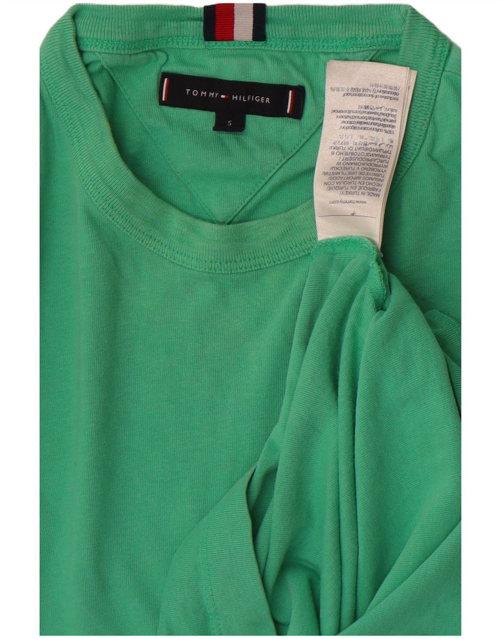 Tommy Hilfiger Mens T-Shirt Top Small Green Cotton