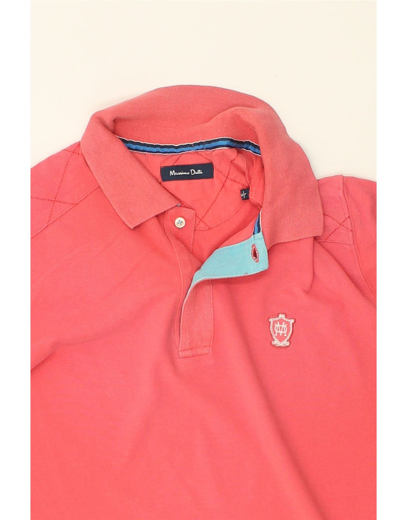 MASSIMO DUTTI Mens Polo Shirt Large Pink Cotton | Vintage Massimo Dutti | Thrift | Second-Hand Massimo Dutti | Used Clothing | Messina Hembry 