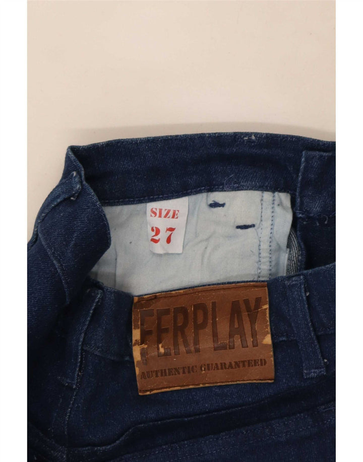 Vintage Womens Tapered Jeans W27 L32 Navy Blue