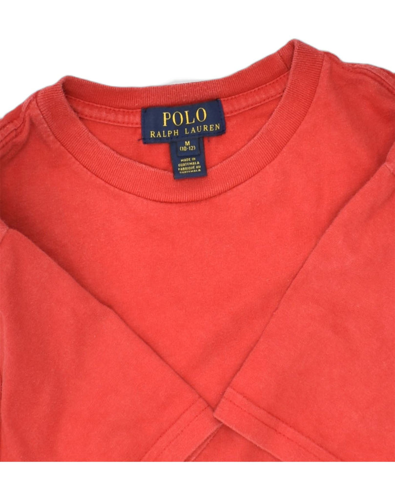 POLO RALPH LAUREN Boys T-Shirt Top 10-11 Years Medium Red Cotton | Vintage | Thrift | Second-Hand | Used Clothing | Messina Hembry 