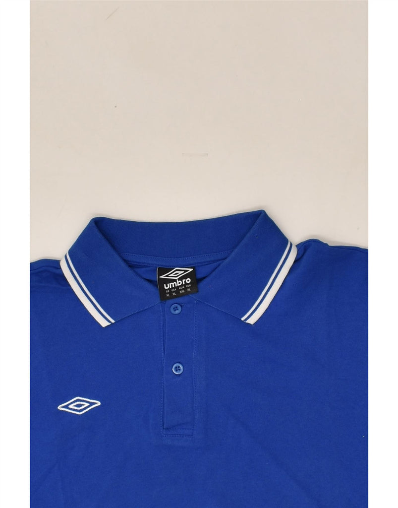 UMBRO Mens Polo Shirt XL Blue Cotton | Vintage Umbro | Thrift | Second-Hand Umbro | Used Clothing | Messina Hembry 