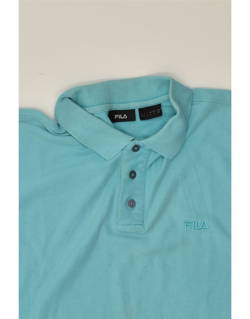 FILA Mens Polo Shirt Large Blue Cotton | Vintage Fila | Thrift | Second-Hand Fila | Used Clothing | Messina Hembry 