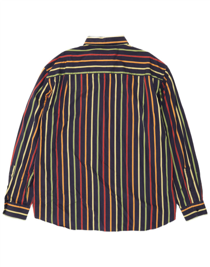 PAUL & SHARK Mens Yachting Shirt Size 46 2XL Navy Blue Striped