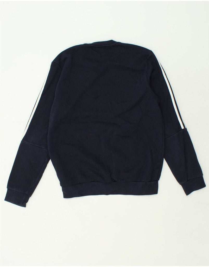 ADIDAS Mens Graphic Sweatshirt Jumper Medium Navy Blue Cotton | Vintage Adidas | Thrift | Second-Hand Adidas | Used Clothing | Messina Hembry 