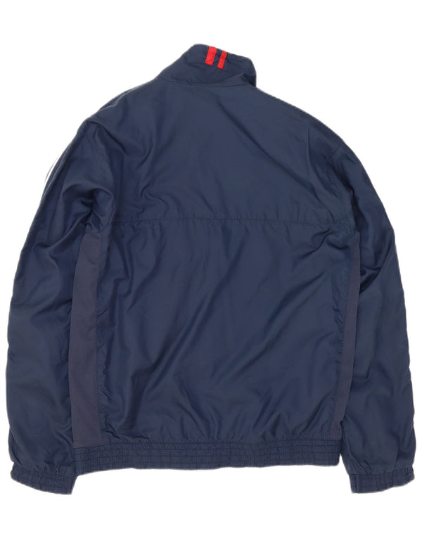 Nike Mens Tracksuit Top Jacket UK 38/40 Medium Navy Blue Colourblock Nylon