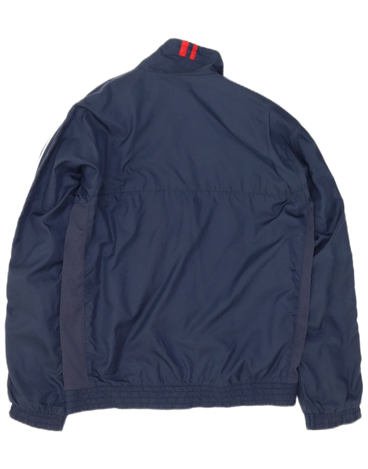 Nike Mens Tracksuit Top Jacket UK 38/40 Medium Navy Blue Colourblock Nylon