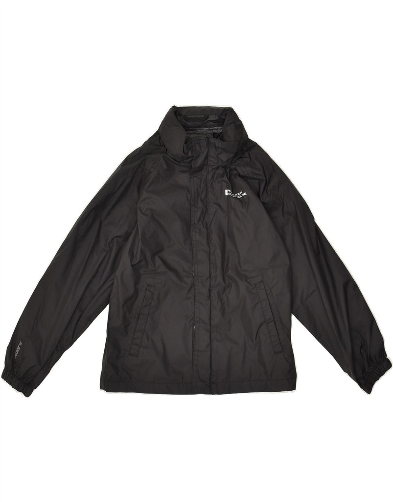 MOUNTAIN WAREHOUSE Boys Hooded Rain Jacket 7-8 Years Black Nylon | Vintage Mountain Warehouse | Thrift | Second-Hand Mountain Warehouse | Used Clothing | Messina Hembry 