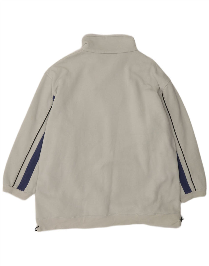 Kappa Mens Zip Neck Sweatshirt Jumper XL Off White Cotton