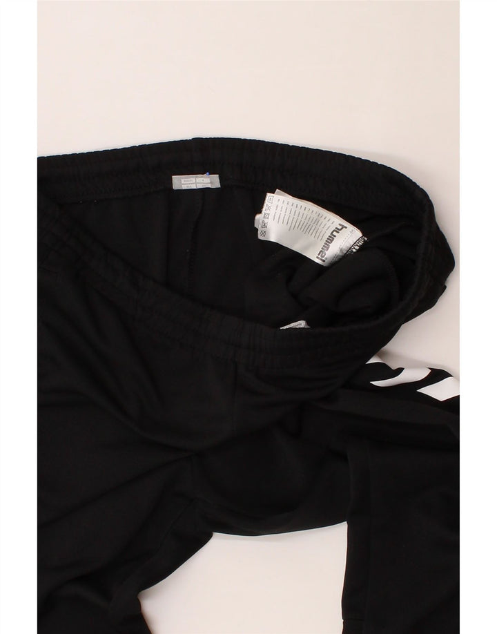 HUMMEL Mens Graphic Tracksuit Trousers Small  Black Polyester Vintage Hummel and Second-Hand Hummel from Messina Hembry 
