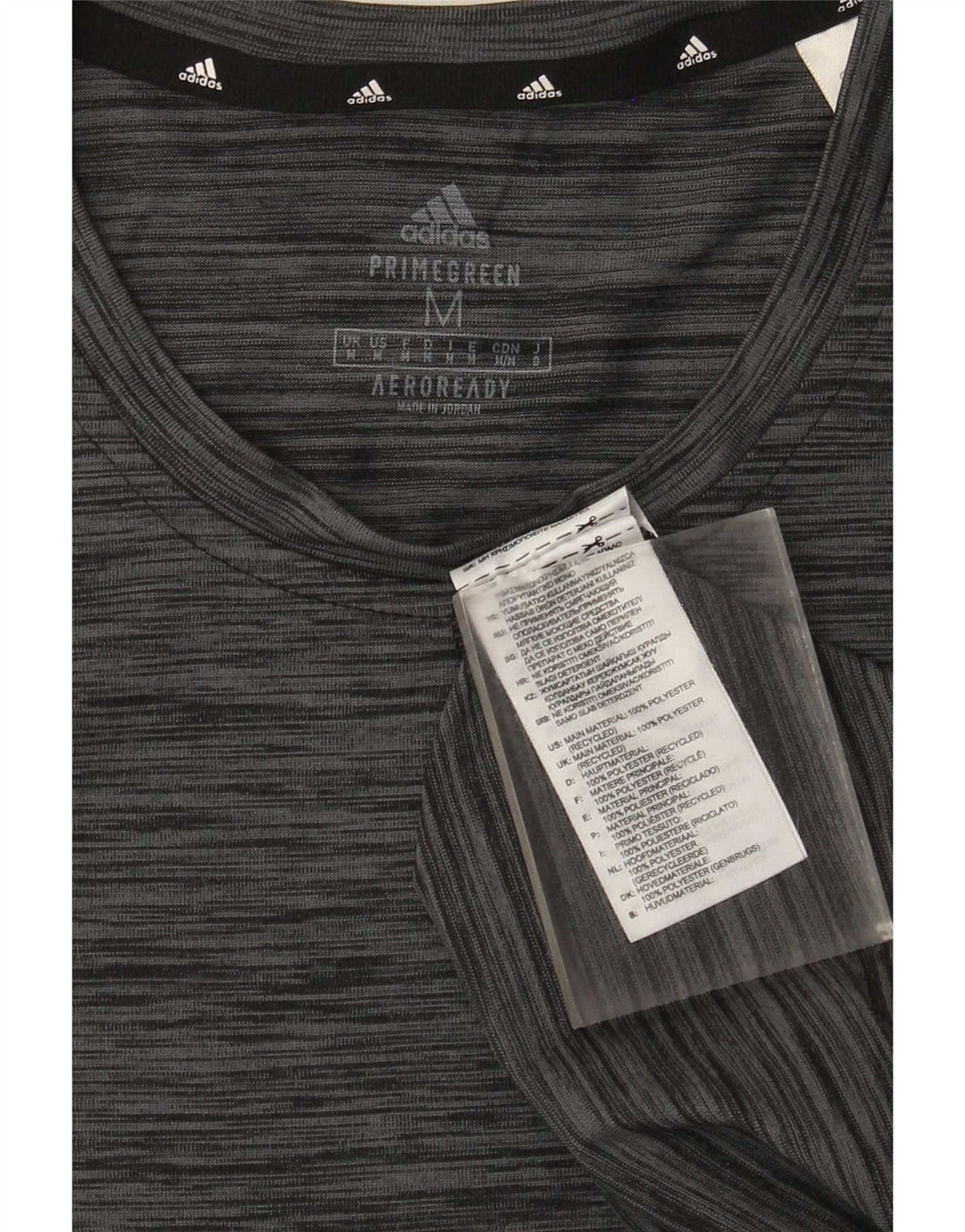 Adidas Mens Aeroready T-Shirt Top Medium Grey Flecked Polyester