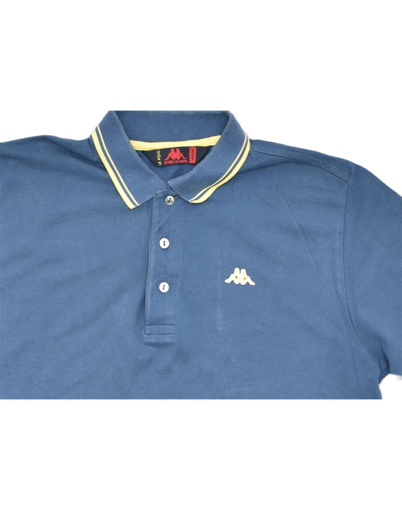 KAPPA Mens Loose Fit Polo Shirt Medium Blue Cotton | Vintage | Thrift | Second-Hand | Used Clothing | Messina Hembry 