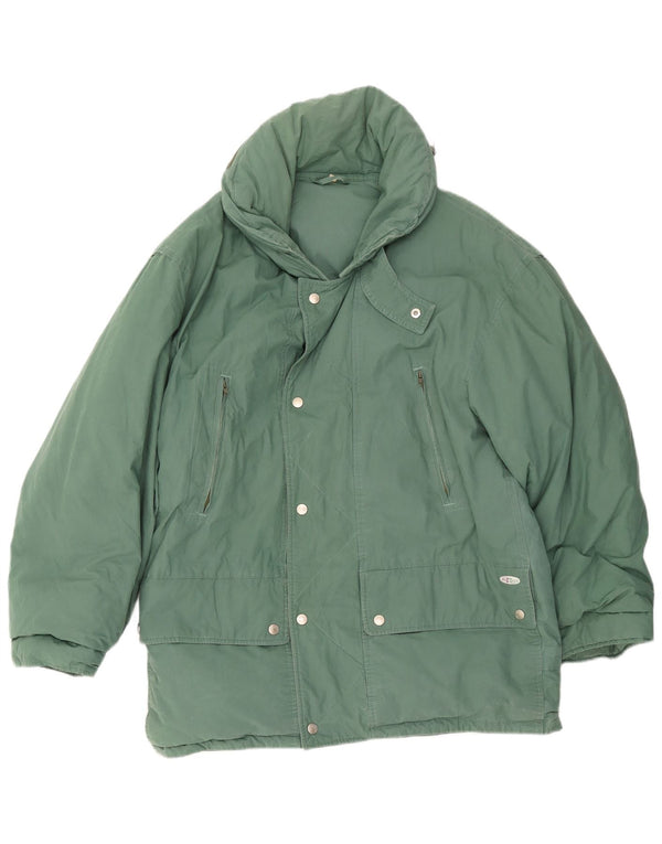 MC Ross Mens Padded Jacket UK 38 Medium Green Cotton