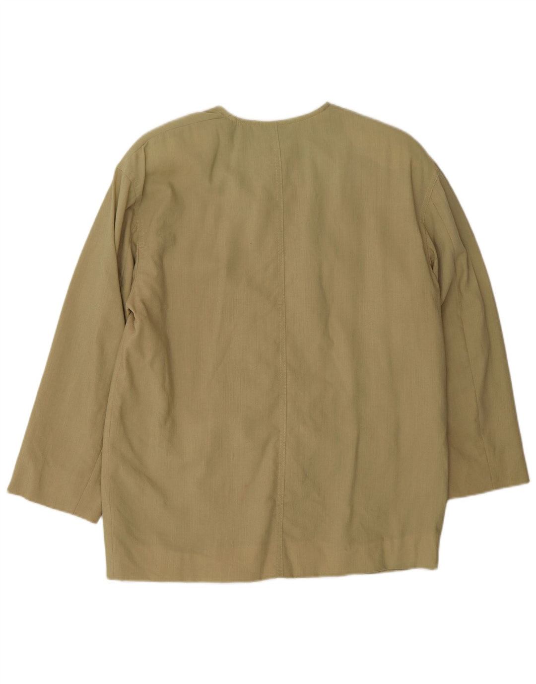 Marella Womens 5 Button Oversized Blazer Jacket UK 10 Small Khaki Wool