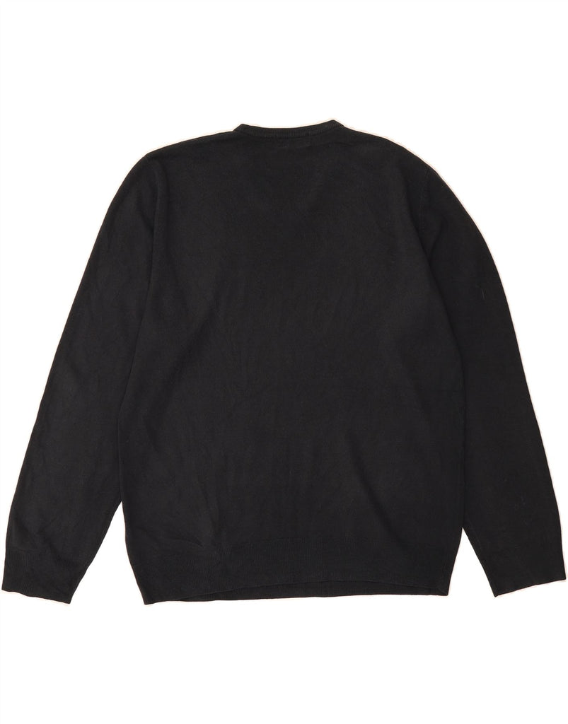 BLUE HARBOUR Mens V-Neck Jumper Sweater Large Navy Blue Acrylic Vintage Blue Harbour and Second-Hand Blue Harbour from Messina Hembry 