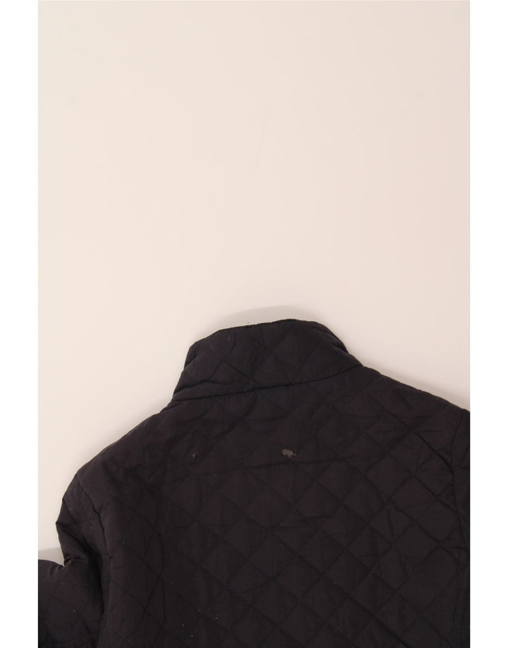 CREW CLOTHING Womens Quilted Jacket UK 16 Large Navy Blue Polyester Vintage Crew Clothing and Second-Hand Crew Clothing from Messina Hembry 