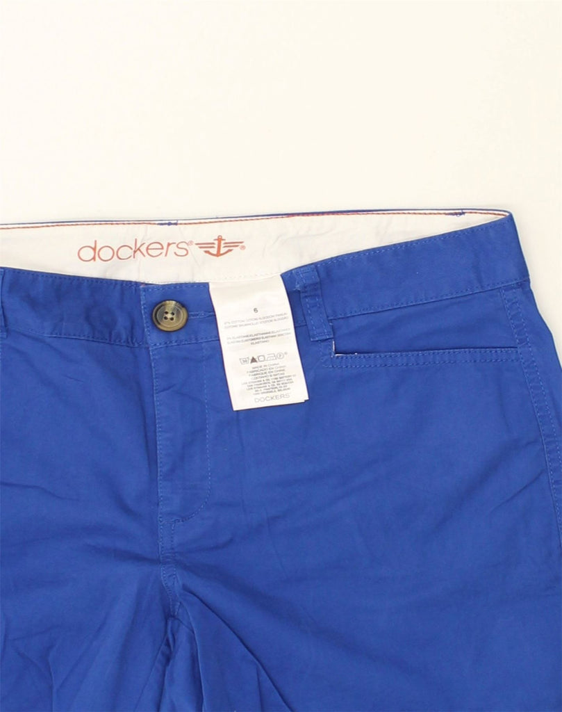 DOCKERS Womens Casual Shorts US 6 Medium W31 Blue Cotton | Vintage Dockers | Thrift | Second-Hand Dockers | Used Clothing | Messina Hembry 