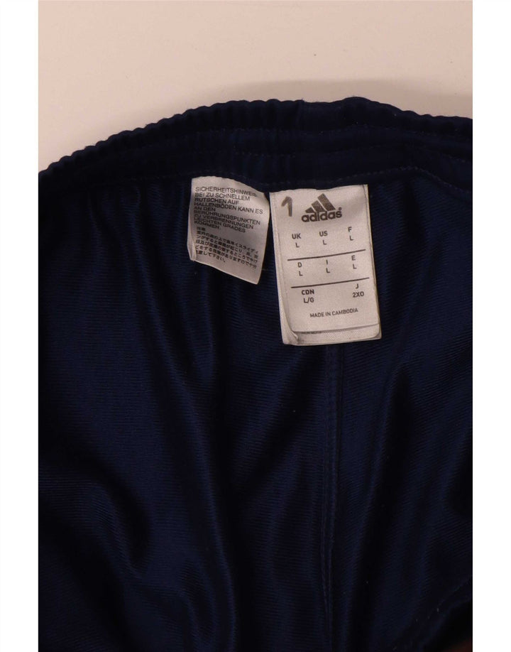 Adidas Mens Tracksuit Trousers Joggers Large Navy Blue Polyester