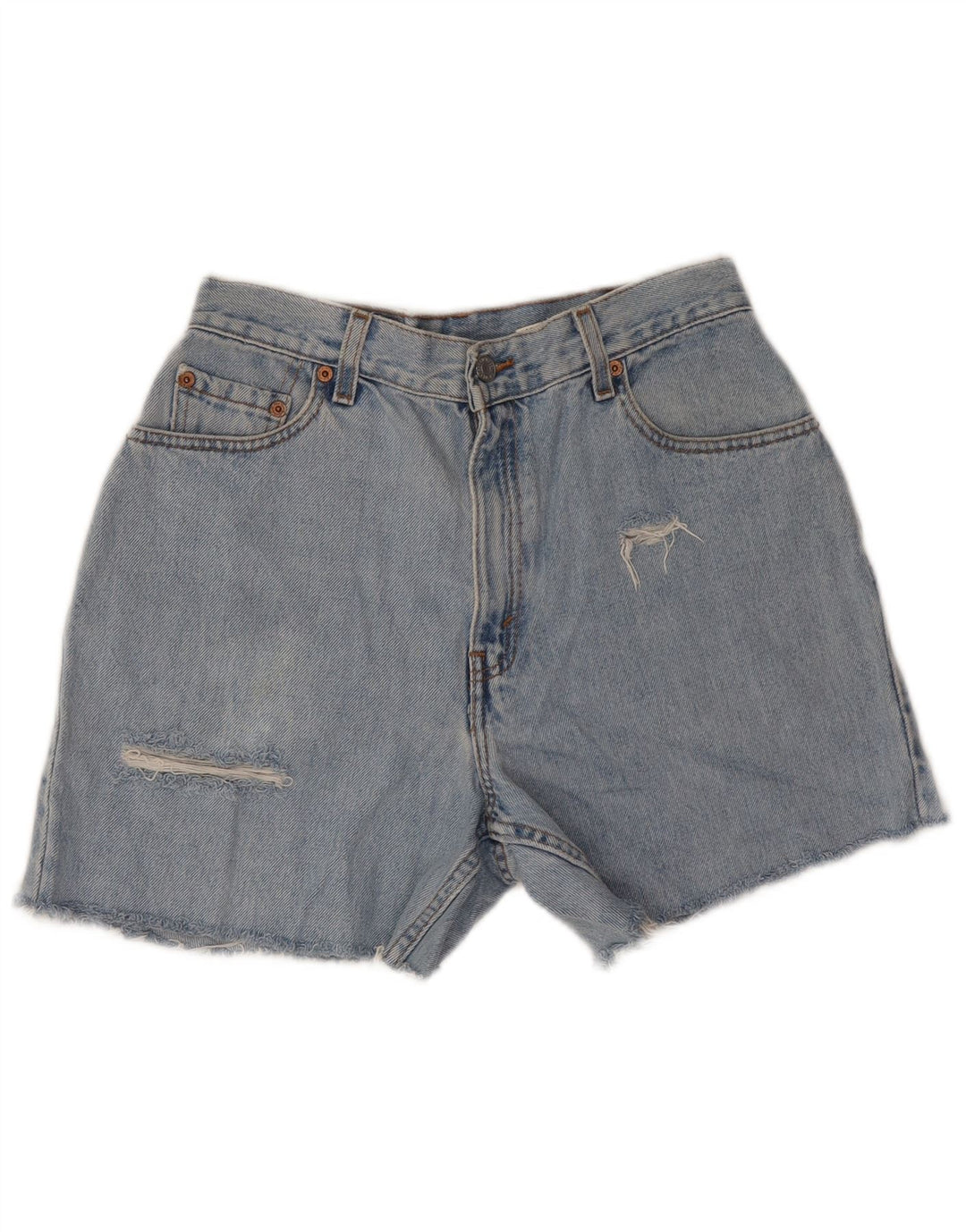LEVI'S Womens 550 Distressed Relaxed Fit Denim Shorts Medium W28 Blue