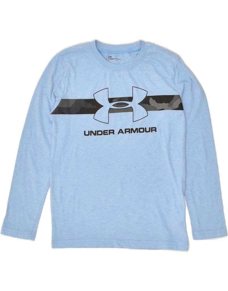 UNDER ARMOUR Boys Graphic Top Long Sleeve 6-7 Years Blue Cotton | Vintage Under Armour | Thrift | Second-Hand Under Armour | Used Clothing | Messina Hembry 