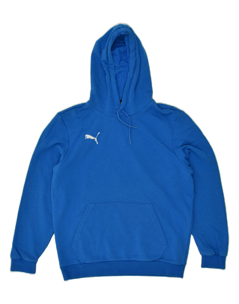 PUMA Mens Hoodie Jumper Medium Blue Cotton Vintage Puma and Second-Hand Puma from Messina Hembry 