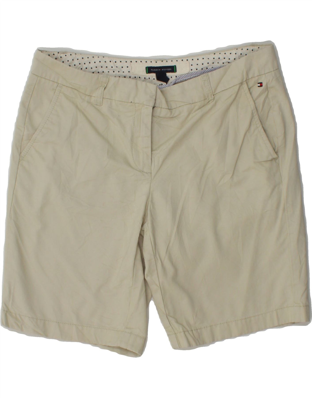 TOMMY HILFIGER Womens Chino Shorts US 8 Medium W34  Beige Cotton Vintage Tommy Hilfiger and Second-Hand Tommy Hilfiger from Messina Hembry 
