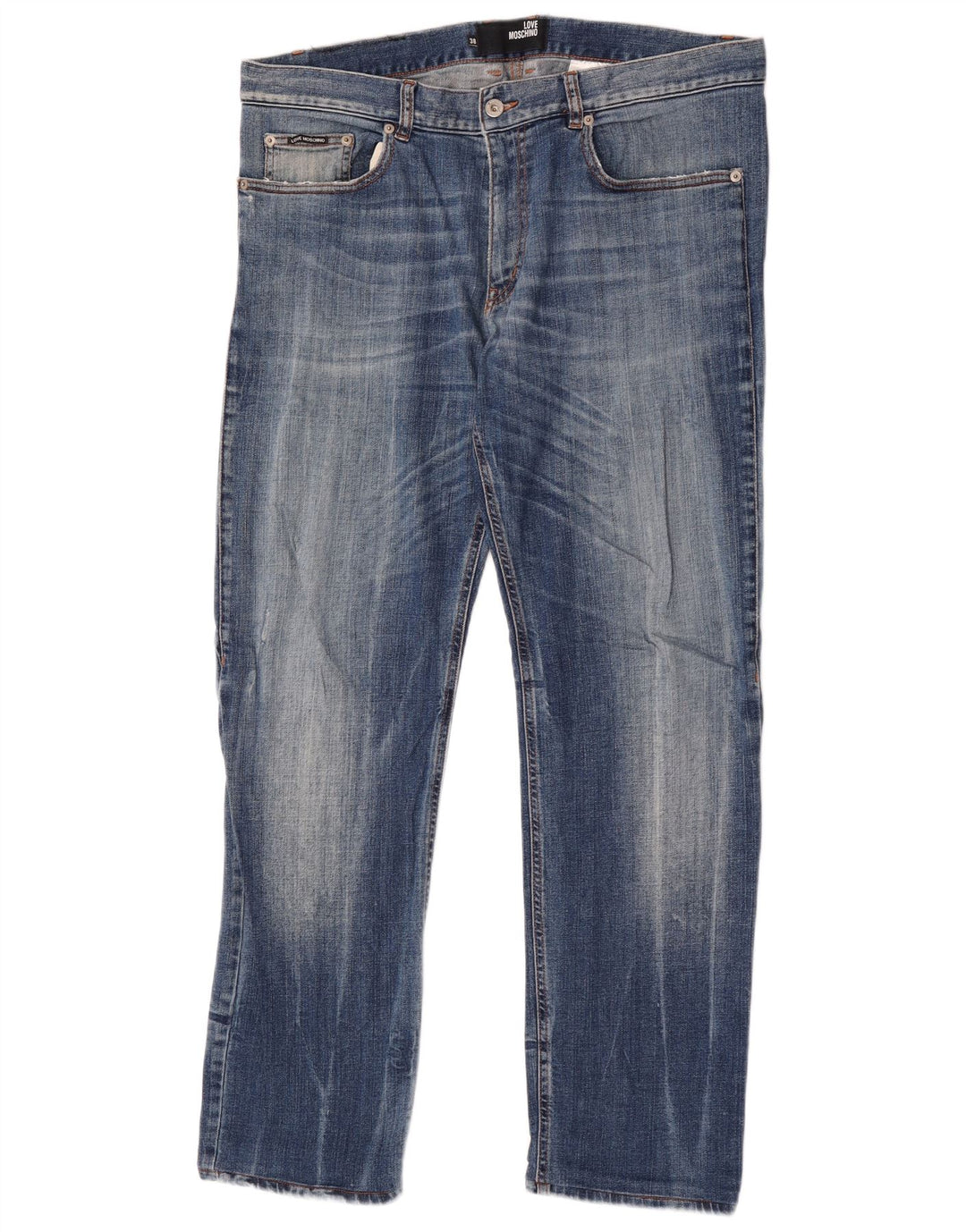Moschino Mens Slim Jeans W38 L32 Blue Cotton Classic