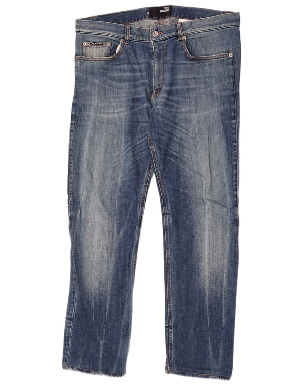 Moschino Mens Slim Jeans W38 L32 Blue Cotton Classic