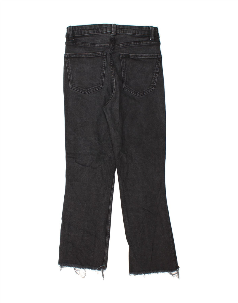 ZARA Womens High Waist Cropped Jeans EU 38 Small W26 L24 Black Vintage Zara and Second-Hand Zara from Messina Hembry 